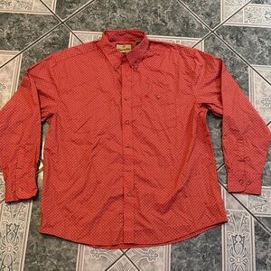 Wrangler Men's Red Casual Button Down Shirt